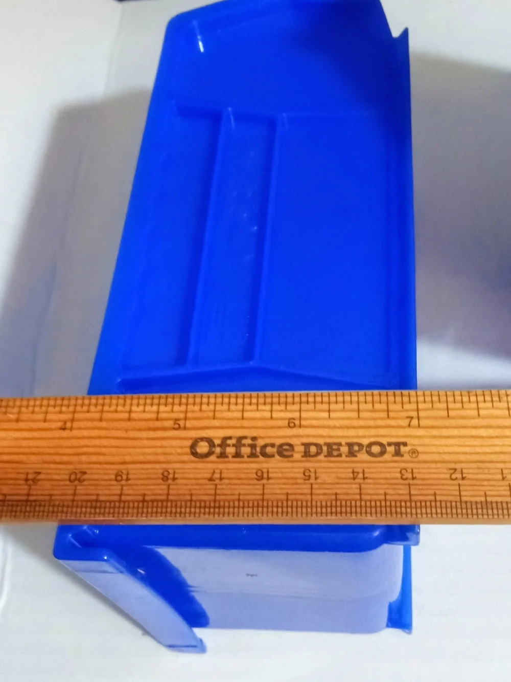 Blue Plastic Multifunction Storage Bins - Set of 3 Stackable Organizers